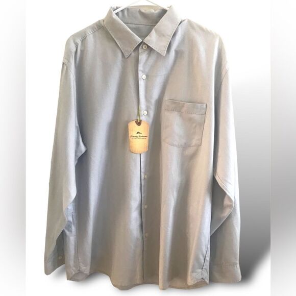 NWT TOMMY BAHAMA HARBOR ISLAND L/S SILK BLEND CAMP SHIRT - Picture 2 of 12
